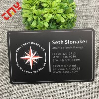 Custom Cheap Price Black Matt CMYK Print Silver Foil 0.38mm 0.76mm Plastic PVC ID Name Business Card With Barcode QR Code